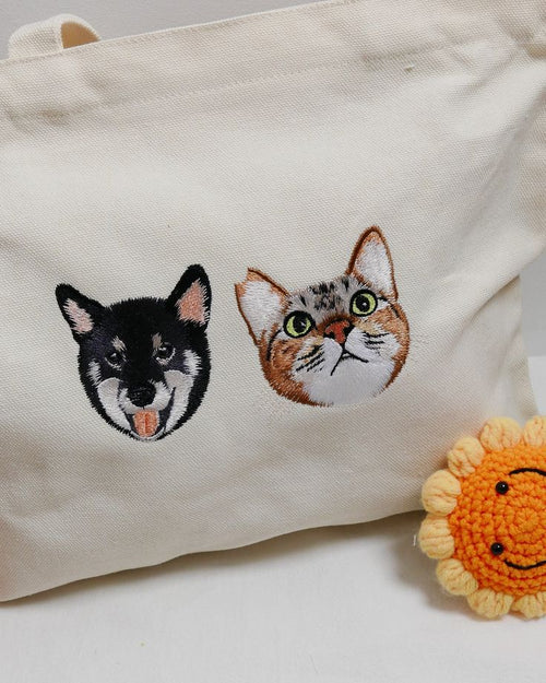 Bolso de tela personalizado con la cara y nombre de tu mascota 🐾