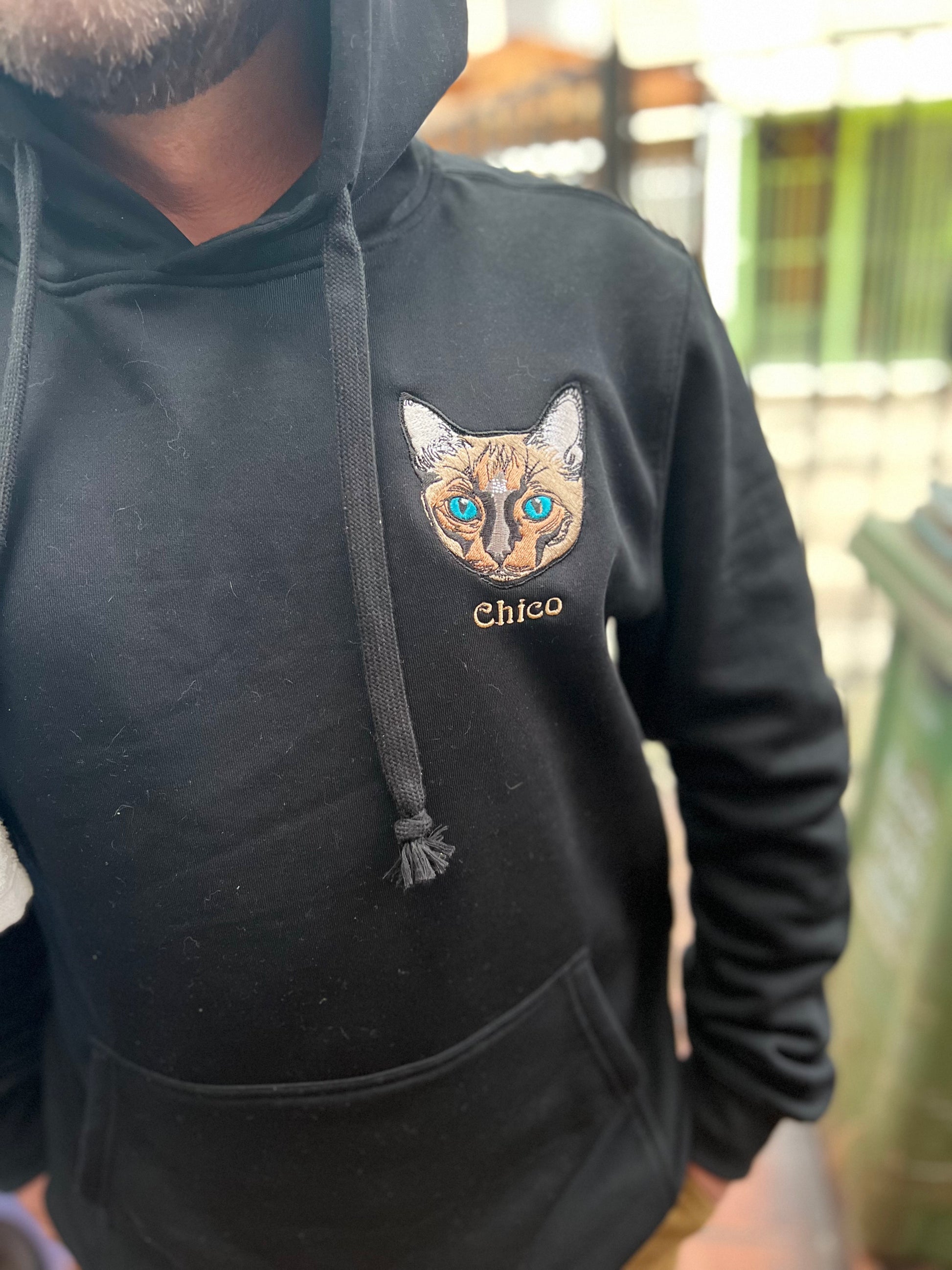 Poleron canguro personalizado con la cara y nombre de tu mascota 🐾