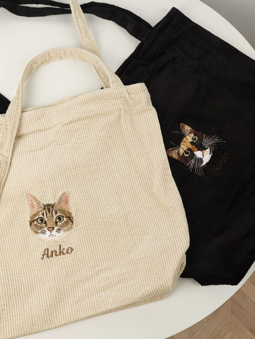 Bolso de tela personalizado con la cara y nombre de tu mascota 🐾